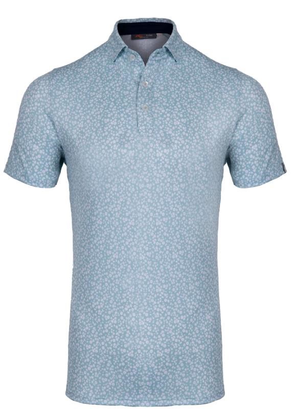 KJUS Lance Printed pánské polo, riverbank/white