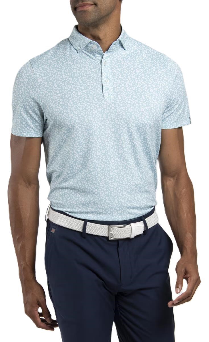 KJUS Lance Printed pánské polo, riverbank/white