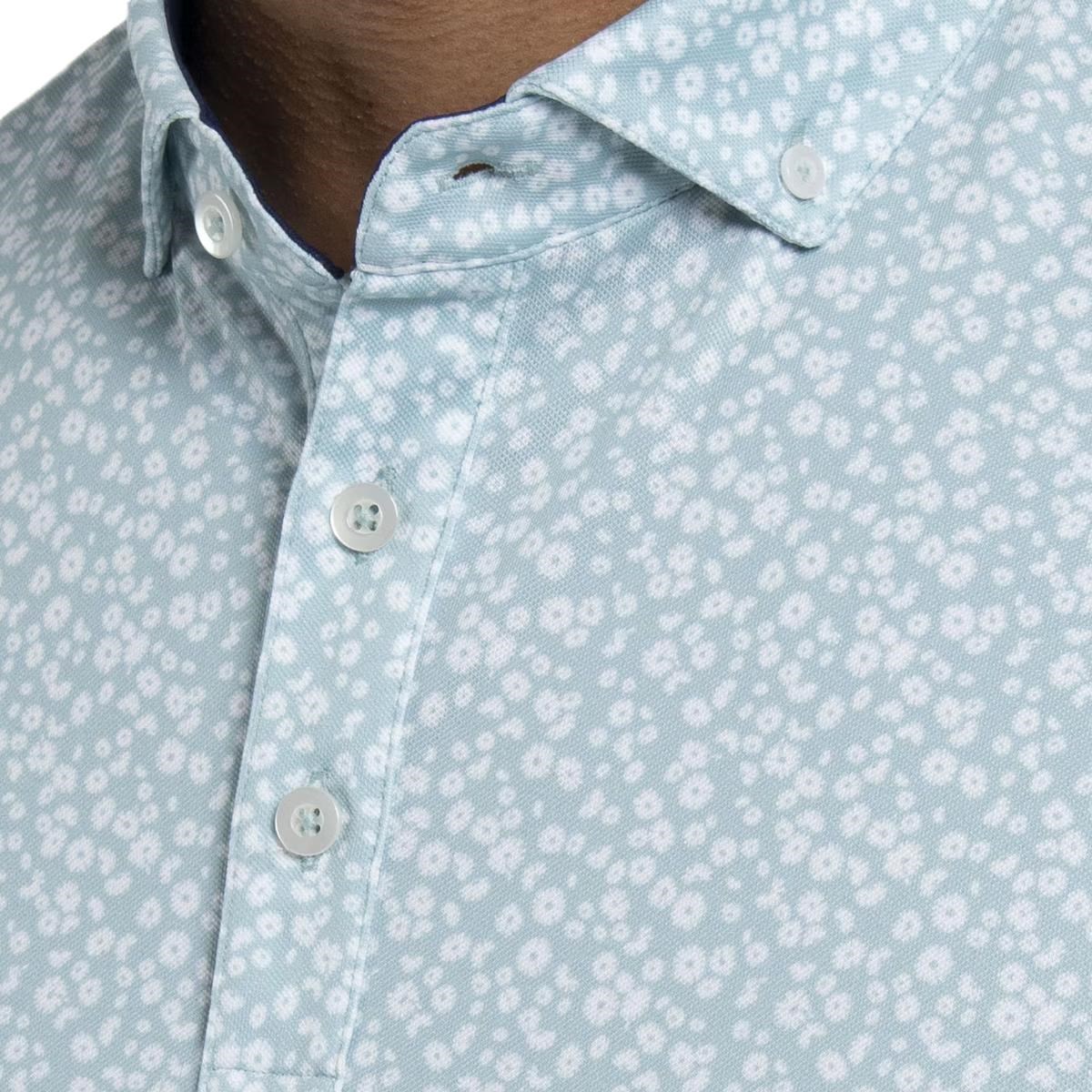 KJUS Lance Printed pánské polo, riverbank/white