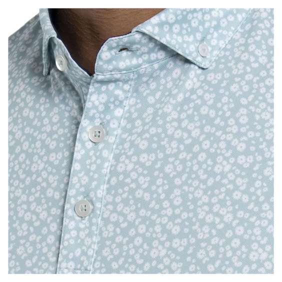 KJUS Lance Printed pánské polo, riverbank/white