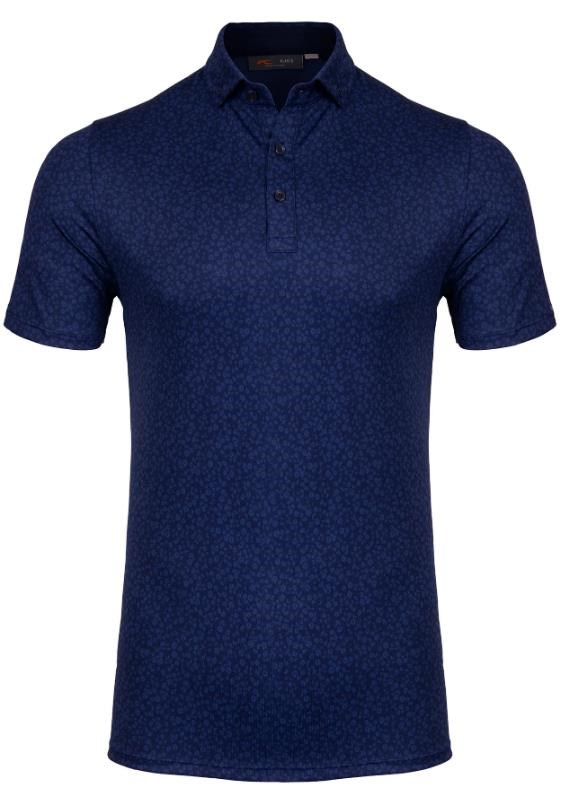 KJUS Lance Printed pánské polo, atlanta blue