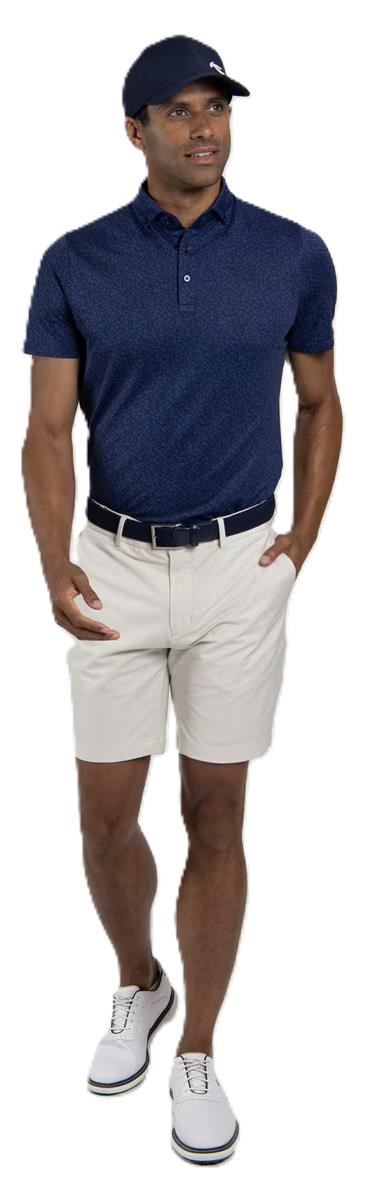 KJUS Lance Printed pánské polo, atlanta blue