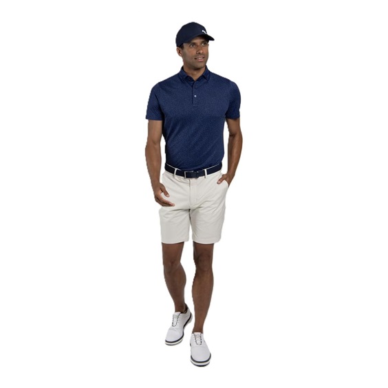 KJUS Lance Printed pánské polo, atlanta blue