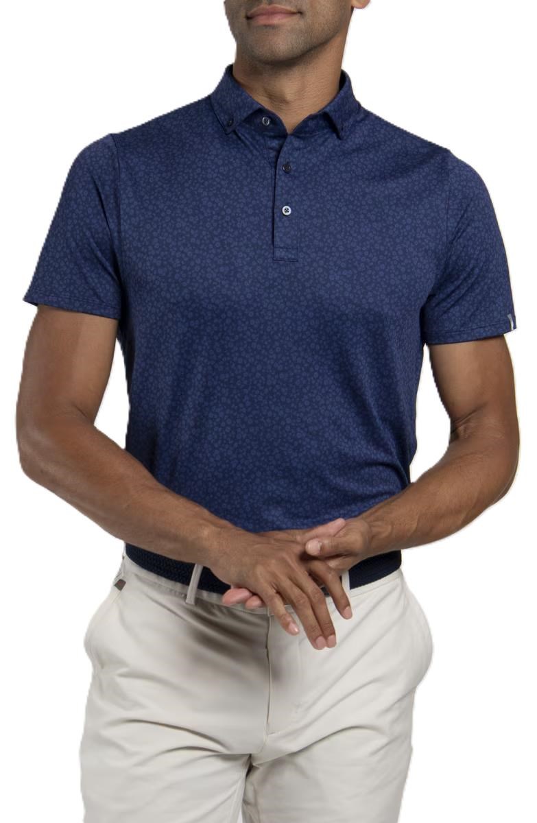 KJUS Lance Printed pánské polo, atlanta blue