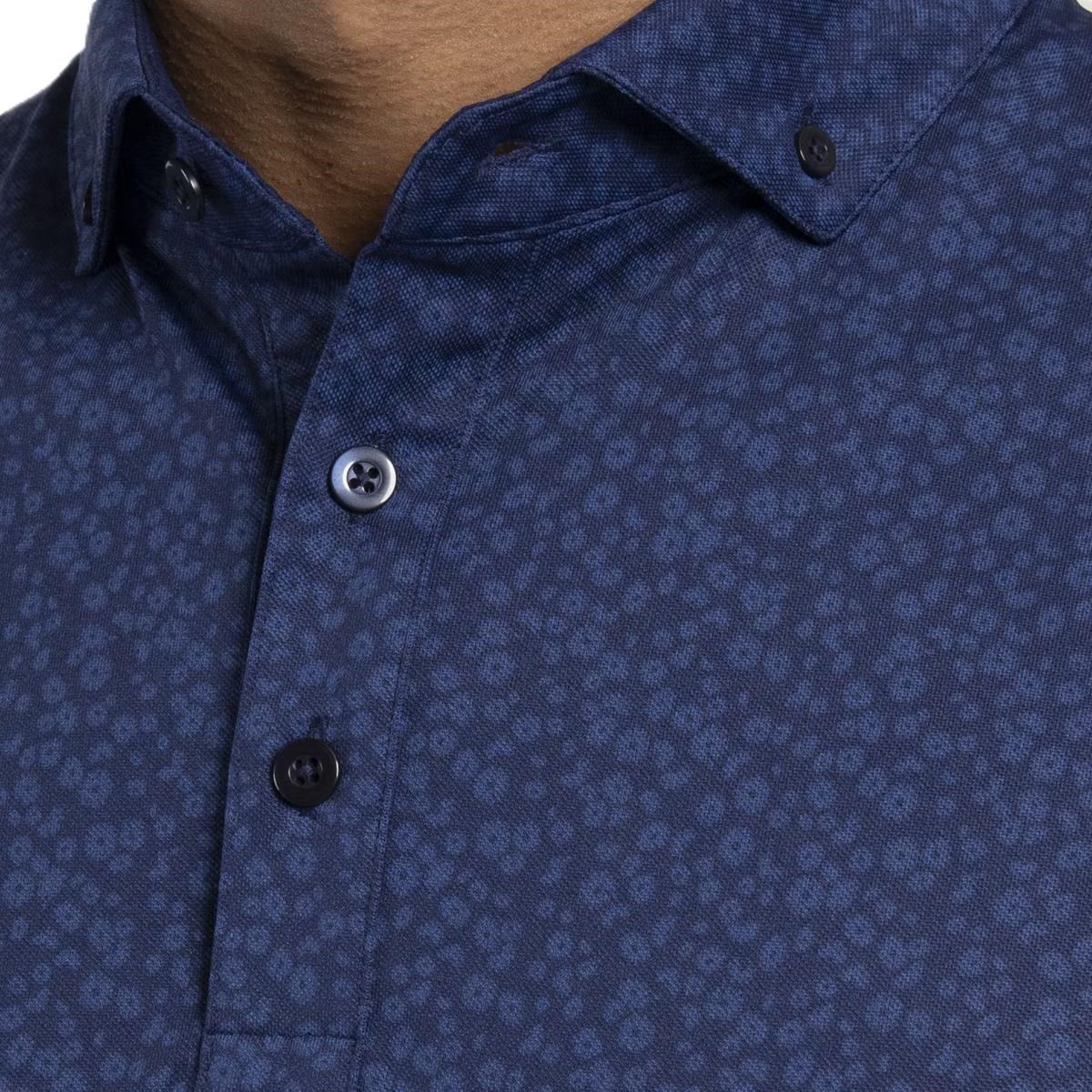 KJUS Lance Printed pánské polo, atlanta blue