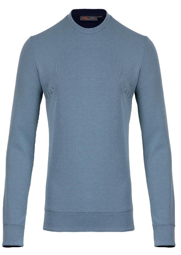 KJUS Essentials Crew Neck pánská mikina, riverbank/atlanta blue