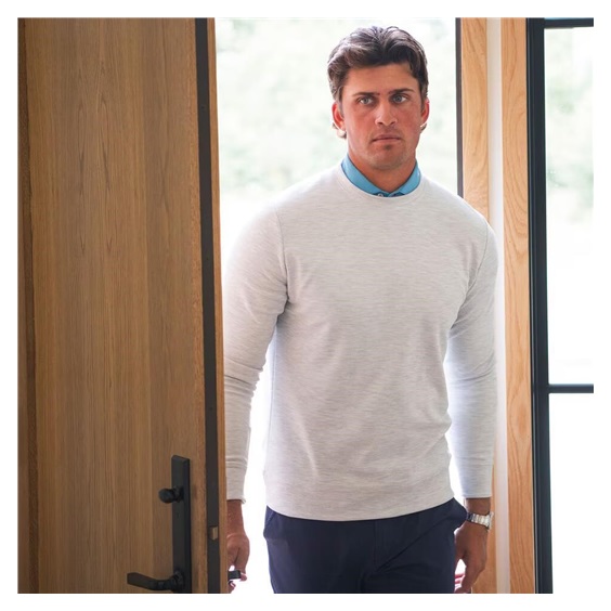 KJUS Essentials Crew Neck pánská mikina, riverbank/atlanta blue