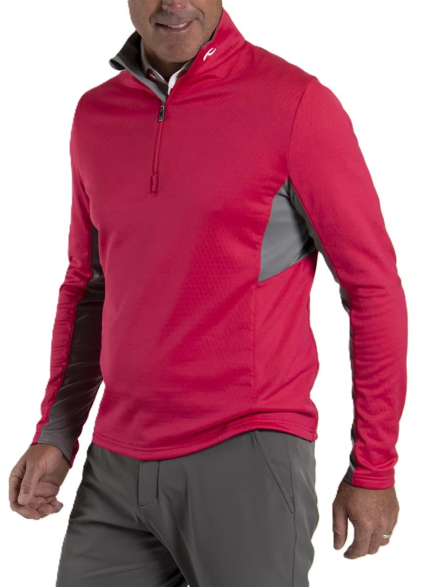 KJUS Hydraulic Midlayer Half-Zip pánská mikina, rhubarb/pewter