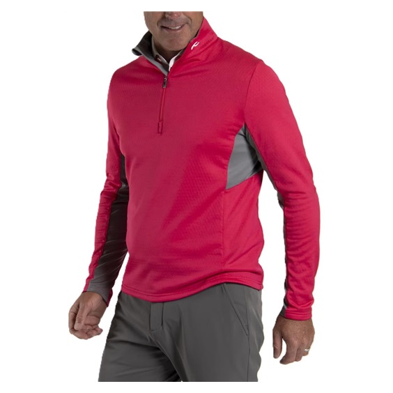 KJUS Hydraulic Midlayer Half-Zip pánská mikina, rhubarb/pewter