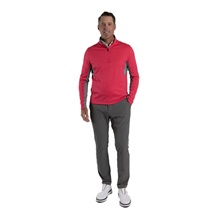 KJUS Hydraulic Midlayer Half-Zip pánská mikina, rhubarb/pewter