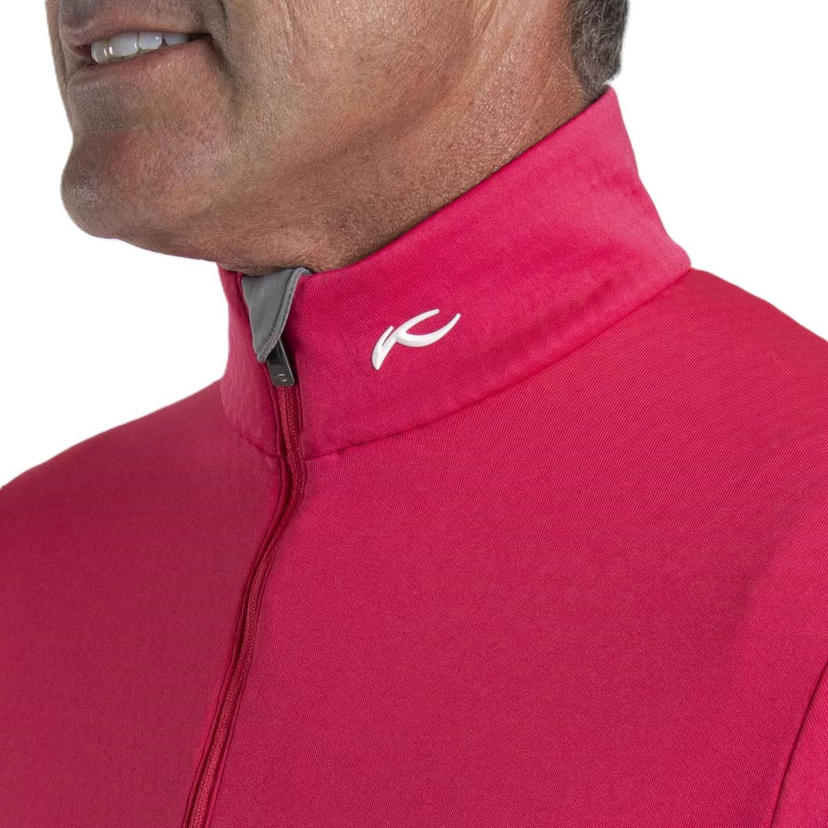 KJUS Hydraulic Midlayer Half-Zip pánská mikina, rhubarb/pewter