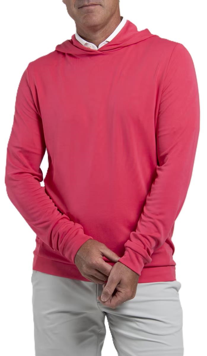 KJUS Kallen Hooded Midlayer pánská mikina, rhubarb