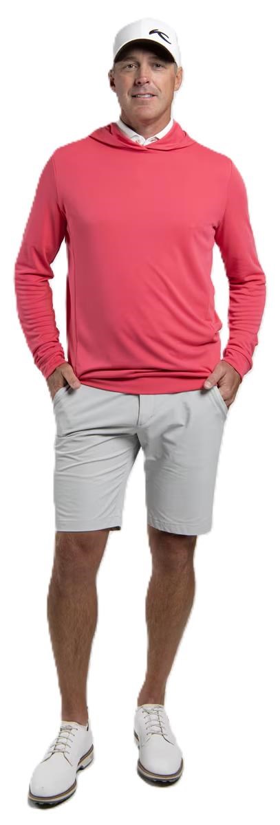 KJUS Kallen Hooded Midlayer pánská mikina, rhubarb