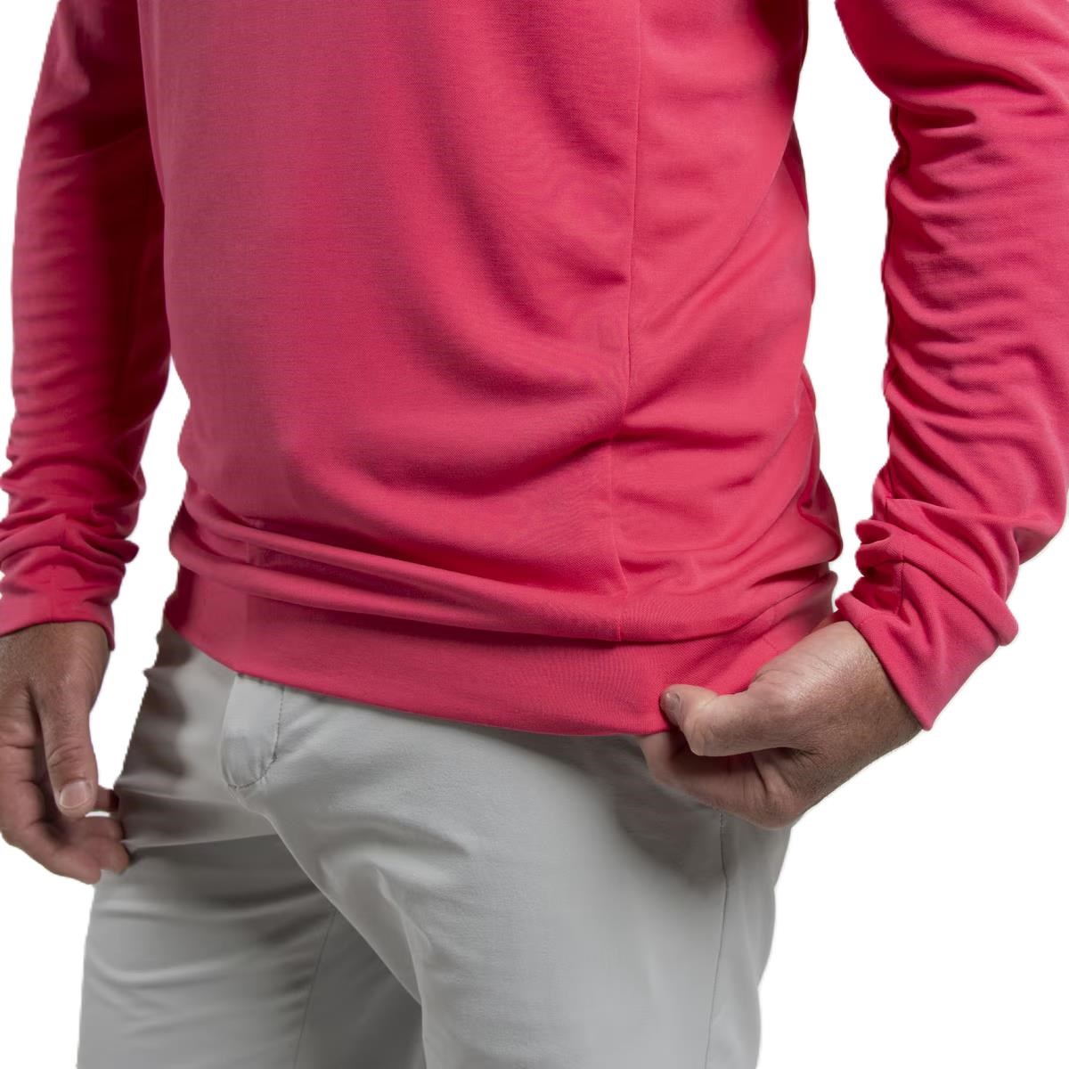 KJUS Kallen Hooded Midlayer pánská mikina, rhubarb
