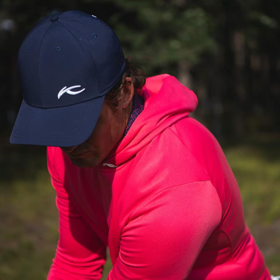 KJUS Kallen Hooded Midlayer pánská mikina, rhubarb