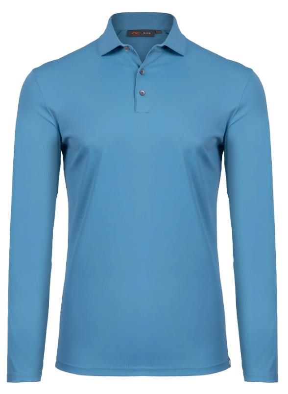 KJUS Cool Point Longsleeve pánské polo s dlouhým rukávem, atlas blue