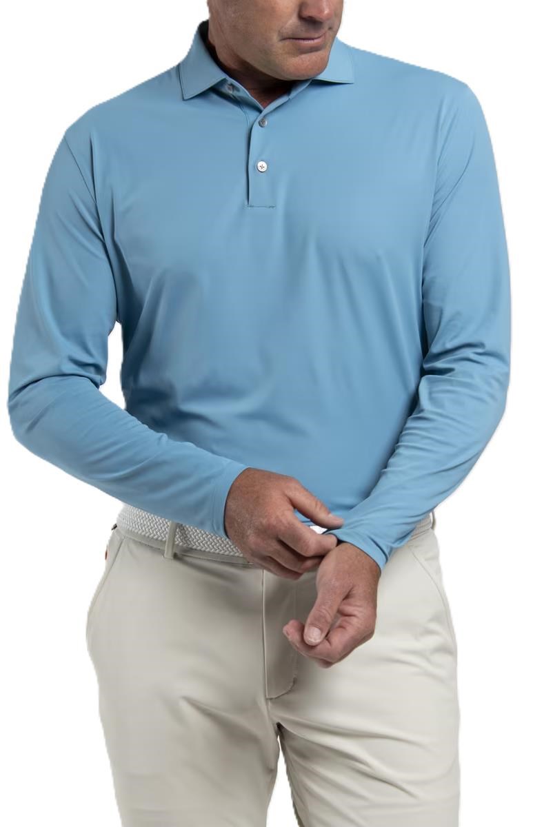 KJUS Cool Point Longsleeve pánské polo s dlouhým rukávem, atlas blue