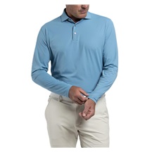 KJUS Cool Point Longsleeve pánské polo s dlouhým rukávem, atlas blue