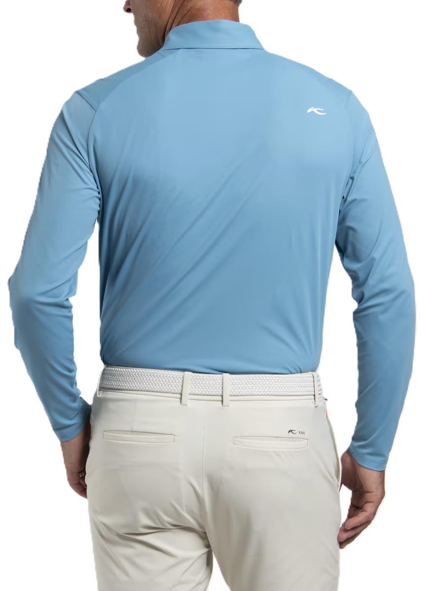 KJUS Cool Point Longsleeve pánské polo s dlouhým rukávem, atlas blue