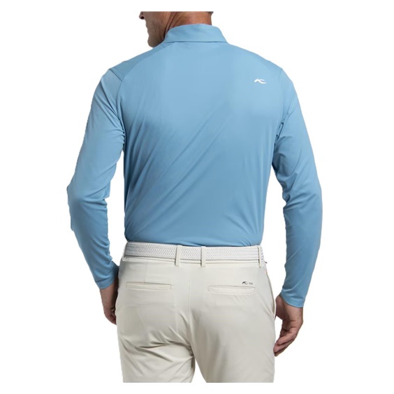 KJUS Cool Point Longsleeve pánské polo s dlouhým rukávem, atlas blue