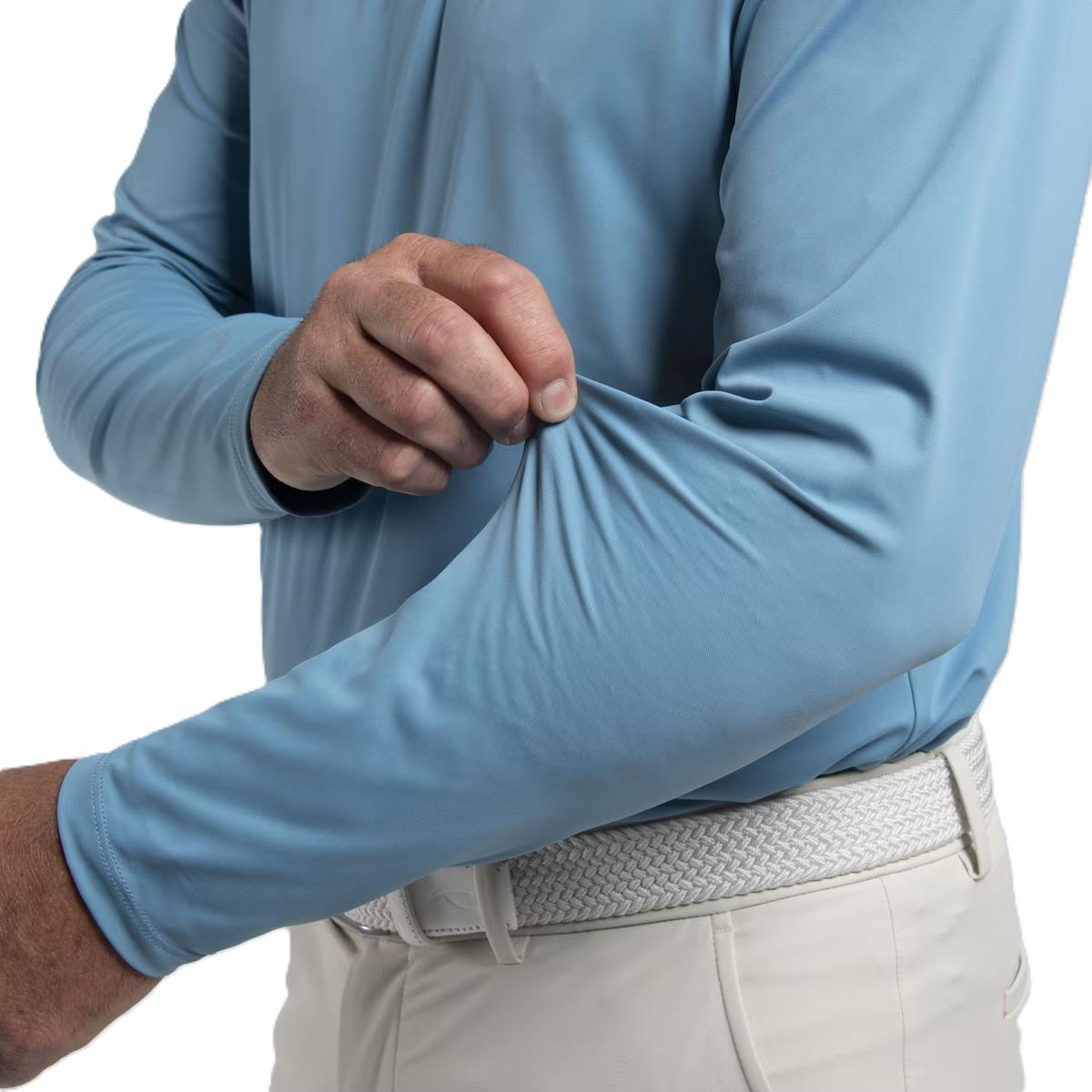 KJUS Cool Point Longsleeve pánské polo s dlouhým rukávem, atlas blue