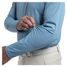 KJUS Cool Point Longsleeve pánské polo s dlouhým rukávem, atlas blue