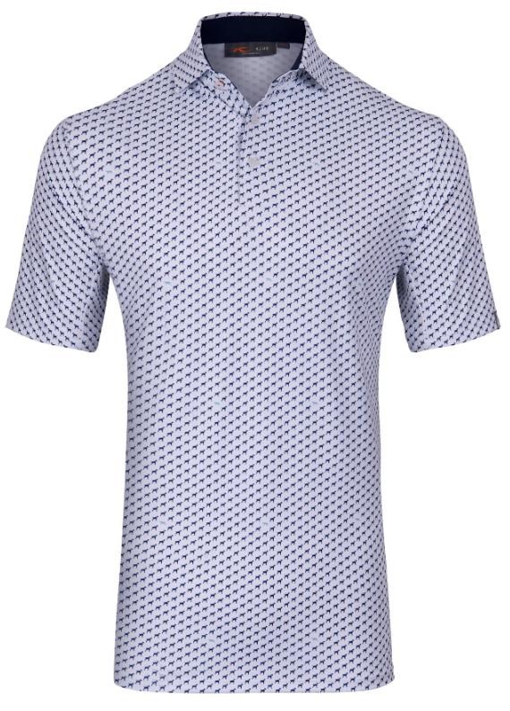 KJUS Golfer pánské polo, white/atlanta blue