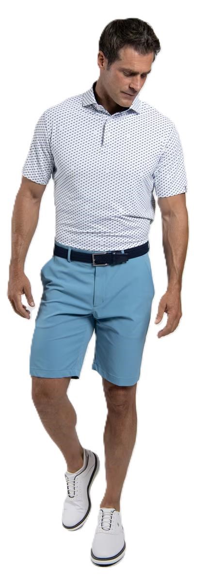 KJUS Golfer pánské polo, white/atlanta blue