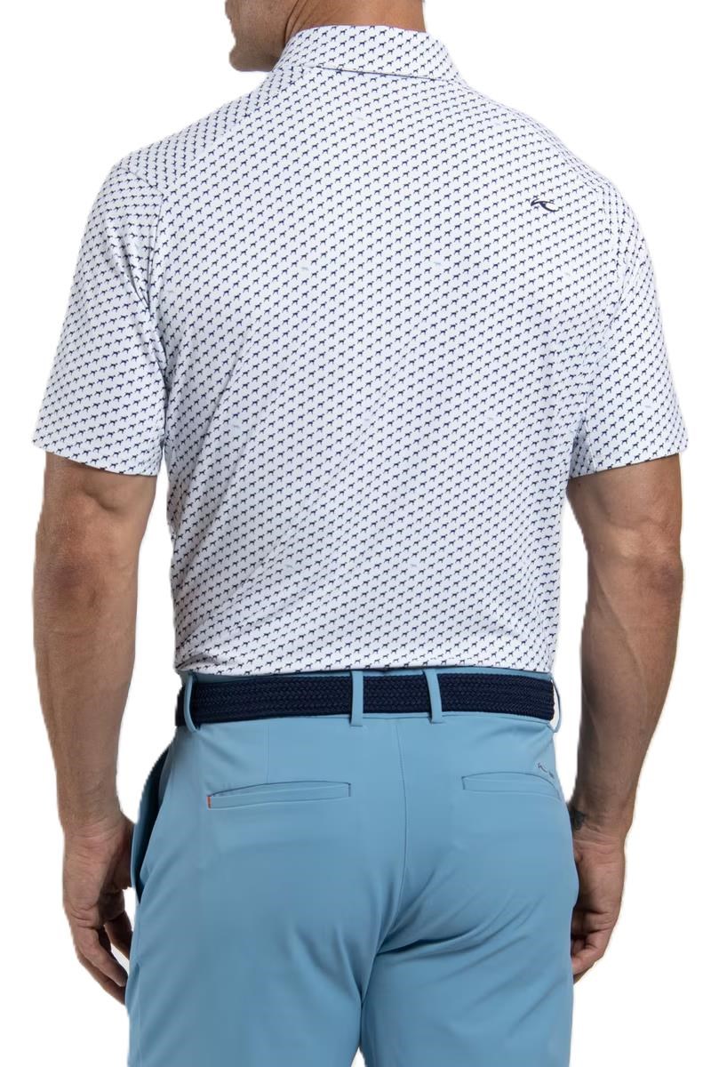 KJUS Golfer pánské polo, white/atlanta blue