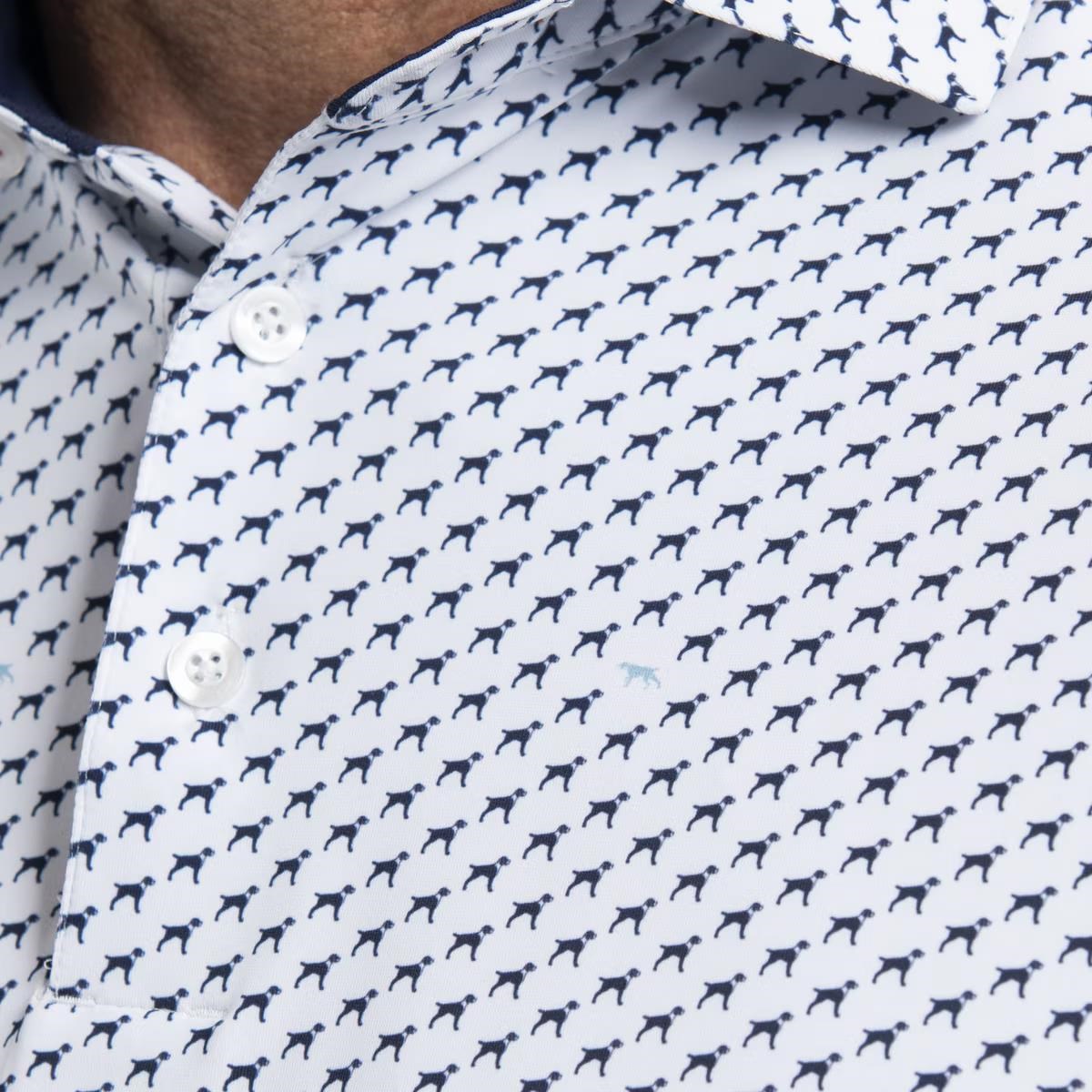 KJUS Golfer pánské polo, white/atlanta blue