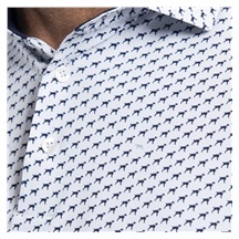 KJUS Golfer pánské polo, white/atlanta blue