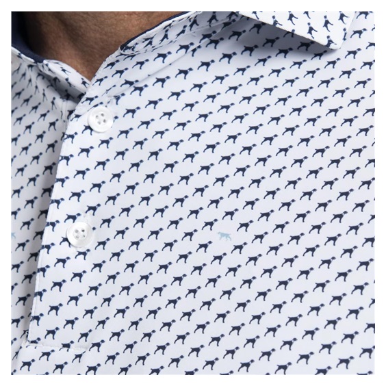 KJUS Golfer pánské polo, white/atlanta blue
