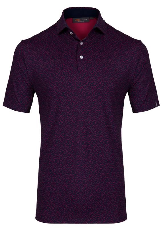 KJUS Golfer pánské polo, rhubarb/atlanta blue