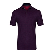 KJUS Golfer pánské polo, rhubarb/atlanta blue