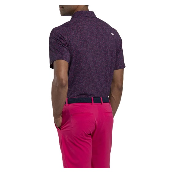 KJUS Golfer pánské polo, rhubarb/atlanta blue