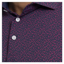KJUS Golfer pánské polo, rhubarb/atlanta blue