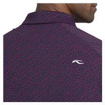 KJUS Golfer pánské polo, rhubarb/atlanta blue