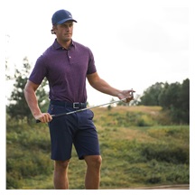 KJUS Golfer pánské polo, rhubarb/atlanta blue