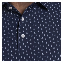 KJUS Golfer pánské polo, atlanta blue/white