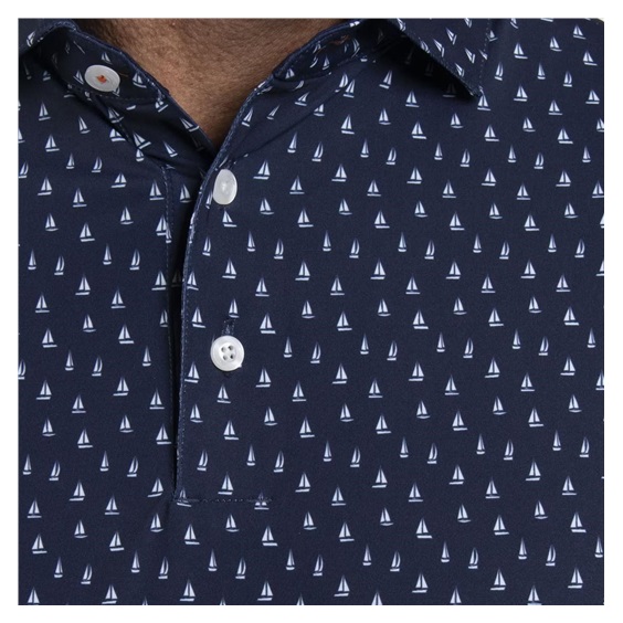 KJUS Golfer pánské polo, atlanta blue/white