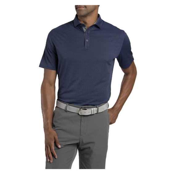 KJUS Savin Structure pánské polo, atlanta blue