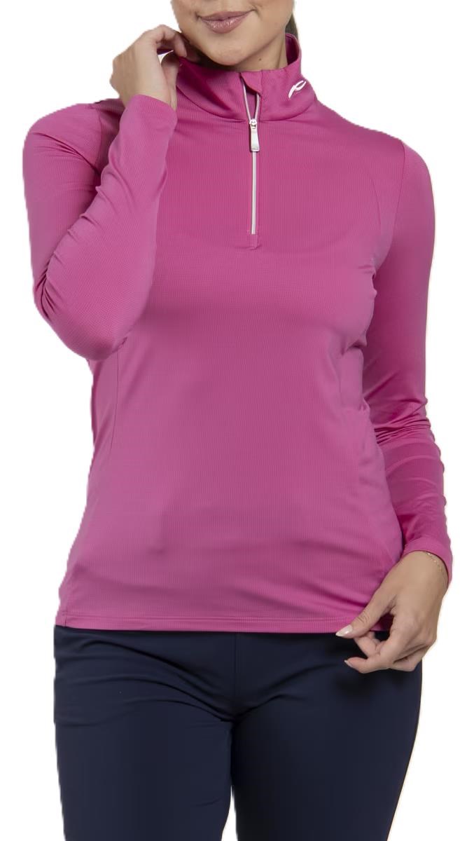 KJUS Collagen Midlayer Half-Zip dámská mikina, peony