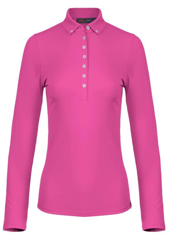 KJUS Catalina Cool dámské polo s dlouhým rukávem, peony