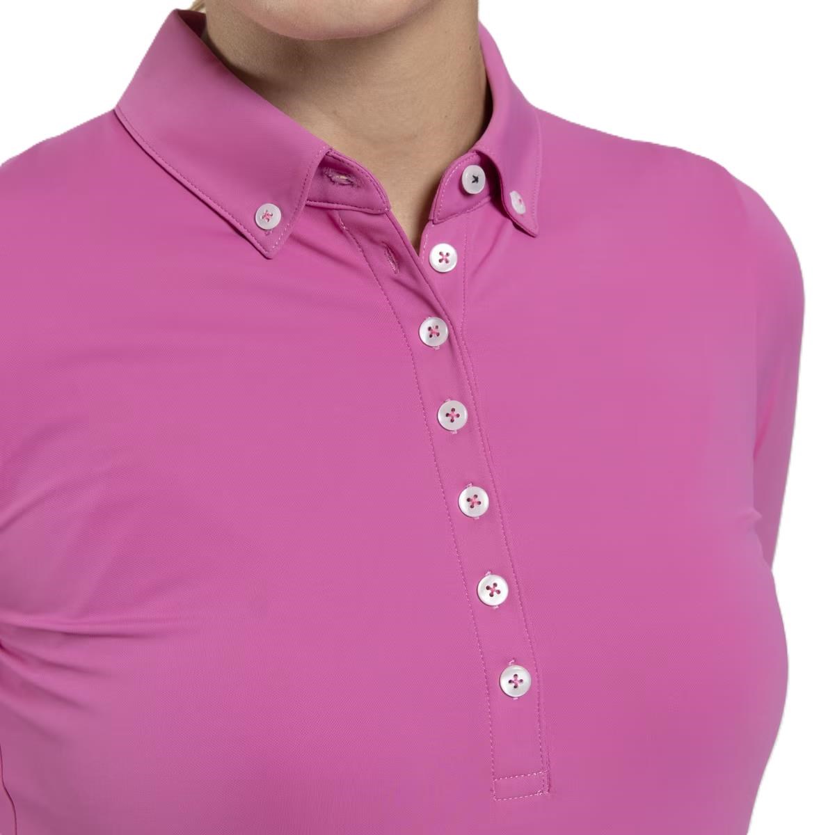 KJUS Catalina Cool dámské polo s dlouhým rukávem, peony
