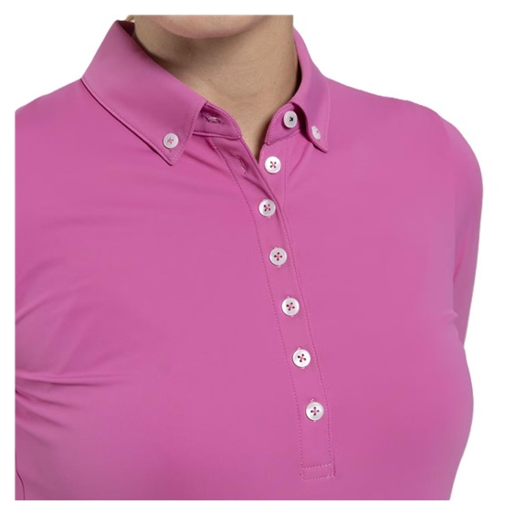 KJUS Catalina Cool dámské polo s dlouhým rukávem, peony
