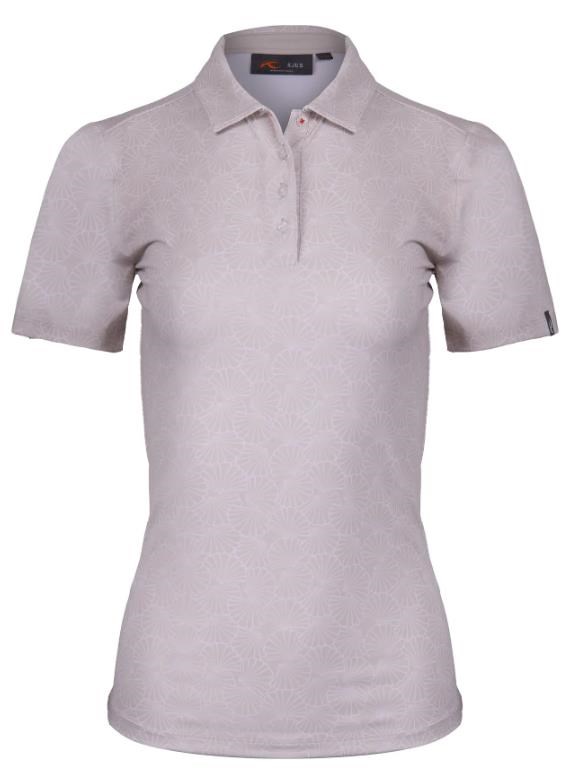 KJUS Enya Printed dámské polo, oyster/white