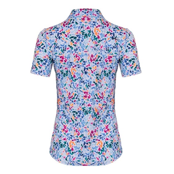 KJUS Enya Printed dámské polo, white/poolside