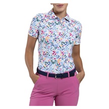 KJUS Enya Printed dámské polo, white/poolside