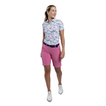 KJUS Enya Printed dámské polo, white/poolside