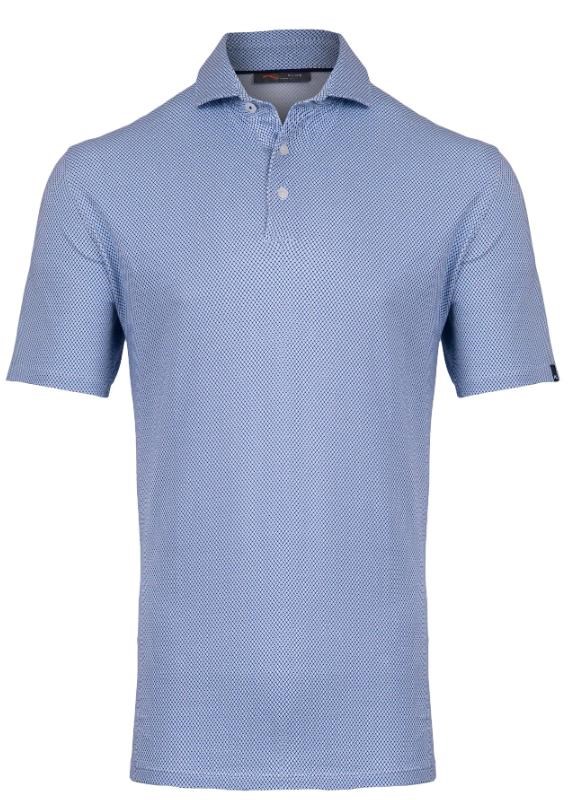 KJUS Hollow Pima Print pánské polo, white/catamaran